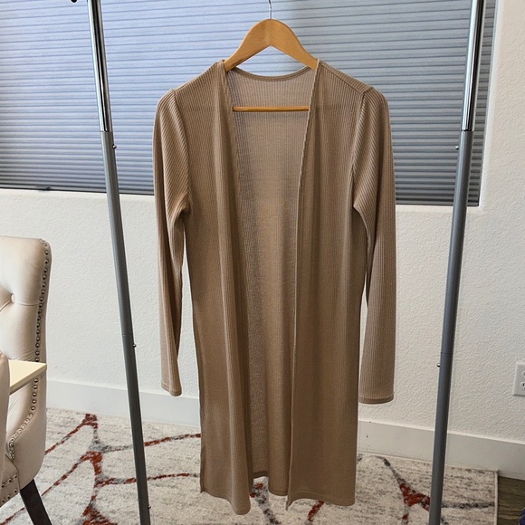 KARLEY SIDE SLIT LONGLINE DUSTER - Picture 1 of 3